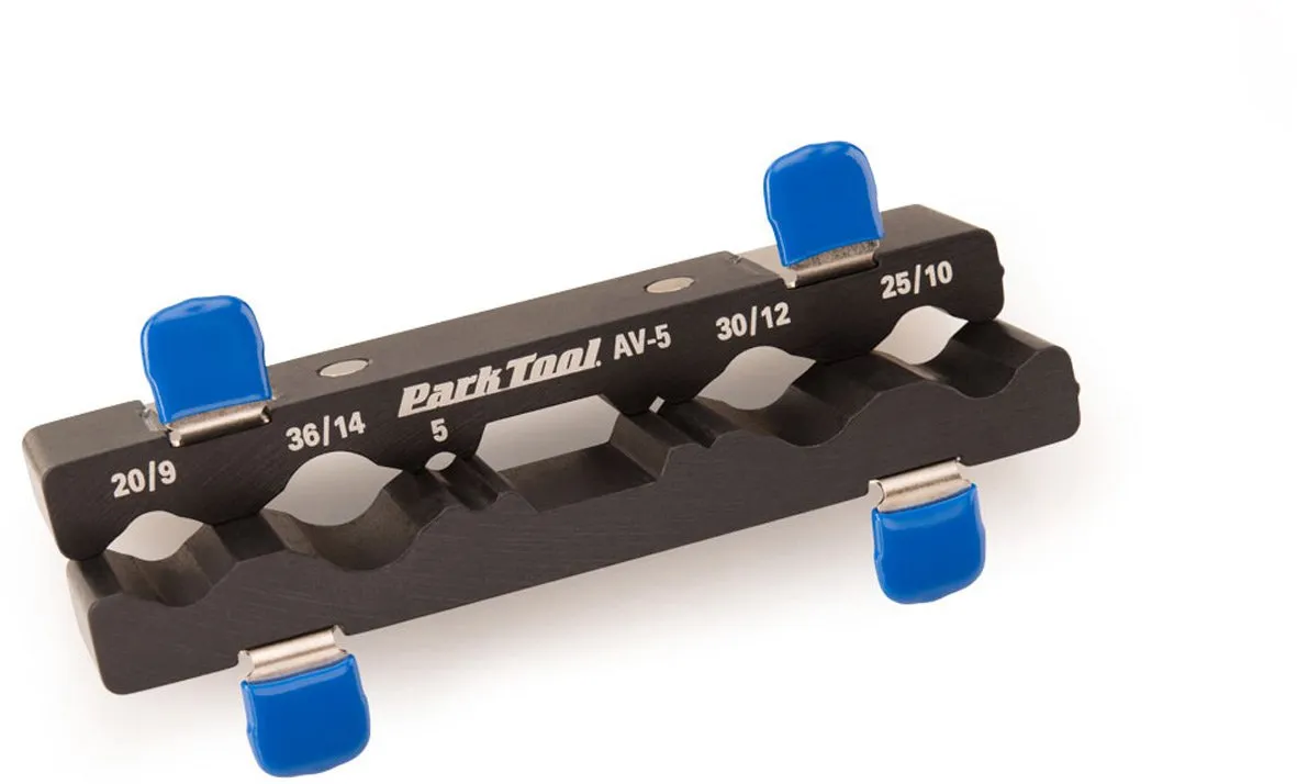 AV-5 Axle & Spindle Vise Inserts by Park Tool - Multiple Jaw Openings for Versatile Shop Use