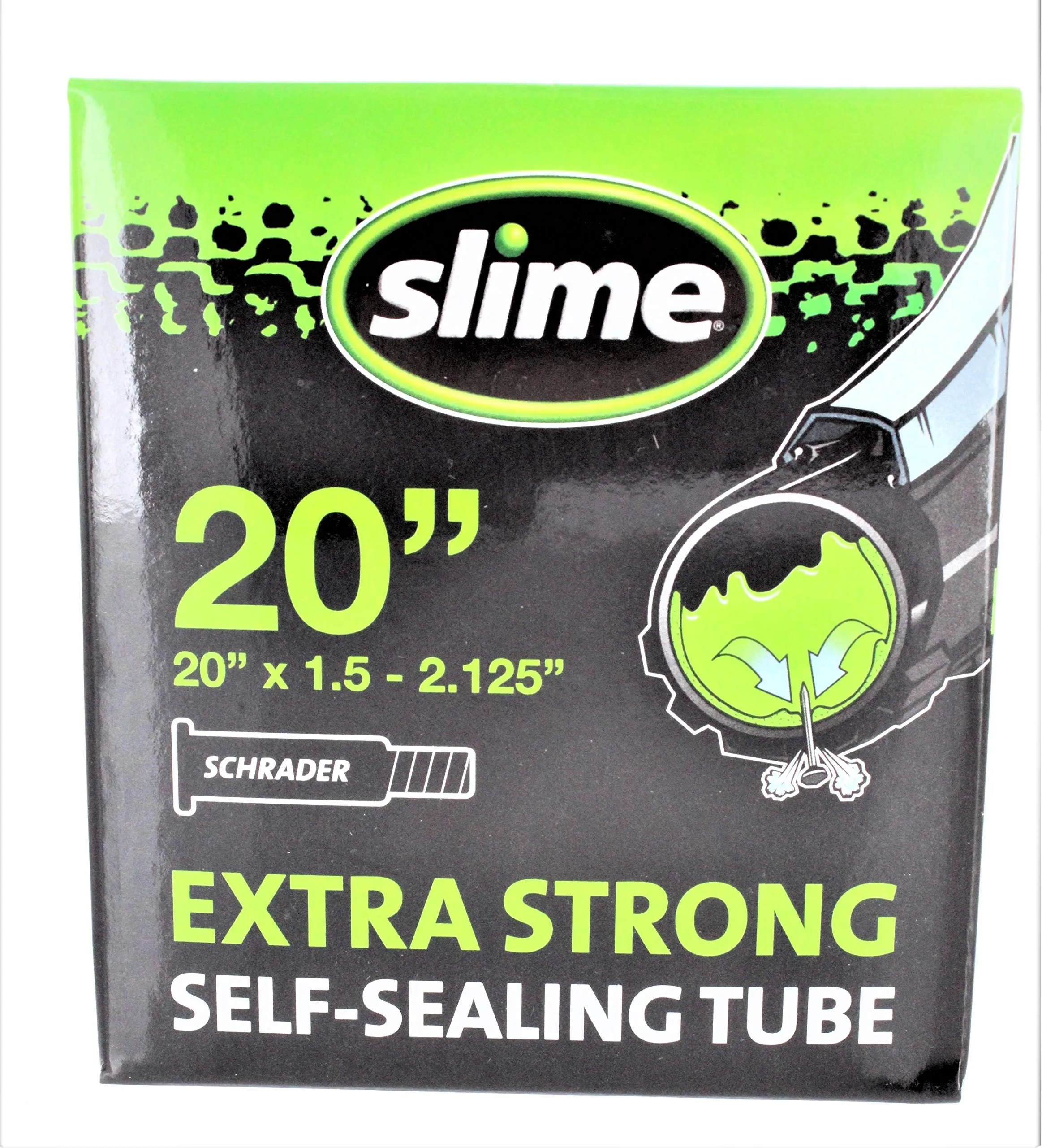 BCYCL INNR Tube RUBR 20' - Slime Bike Tube, Extra Strong, Non-Toxic, 20' x 1.75' - 2.125'