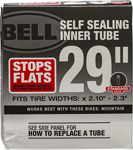Bell Schrader Self-Seal Inner Tube 29' x 2.10-2.25' - Puncture Protection for Mountain & Cruiser Bikes