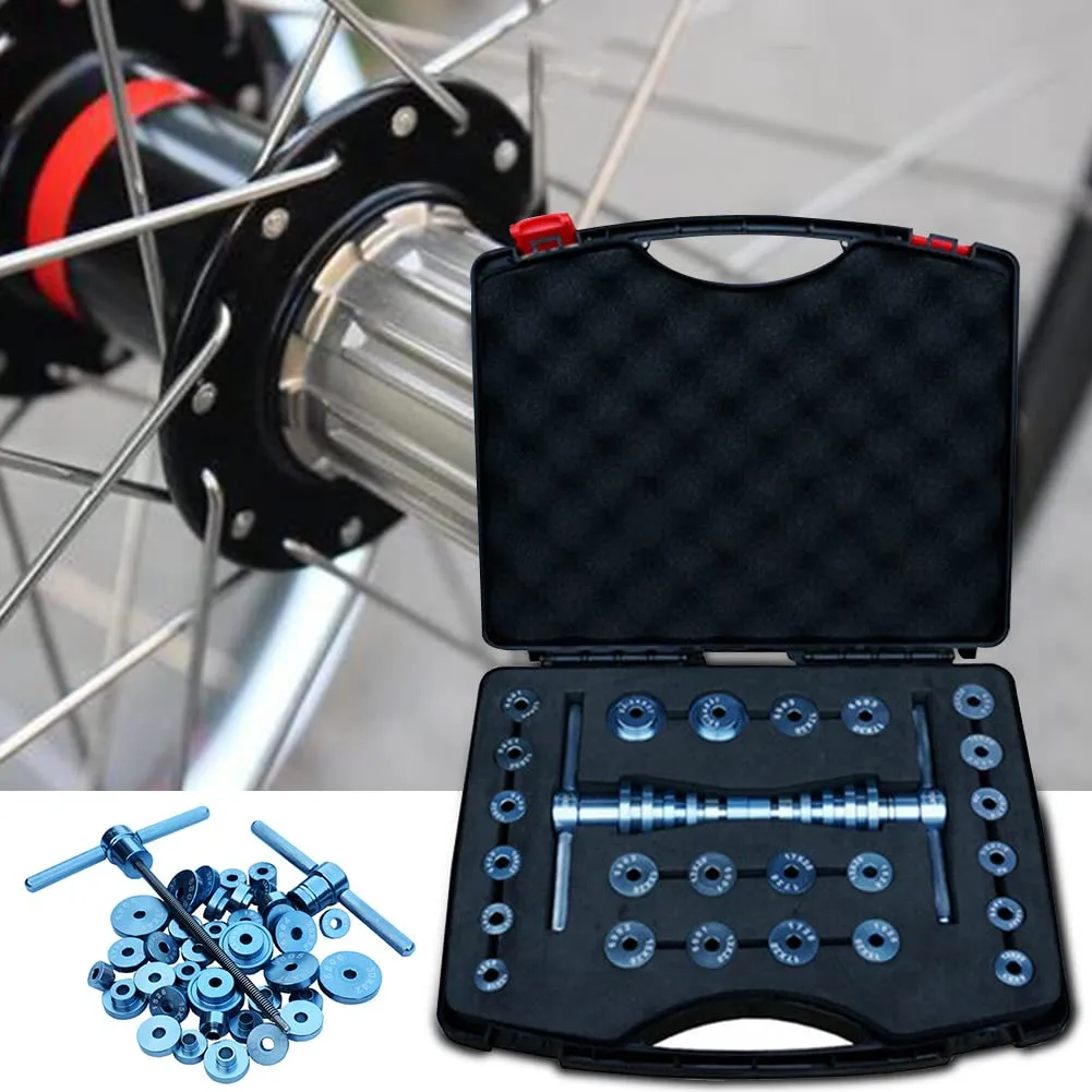 Bicycle Bearing Press Set - Universal Cycle Tool for Hub Installation - Durable Aluminum Alloy