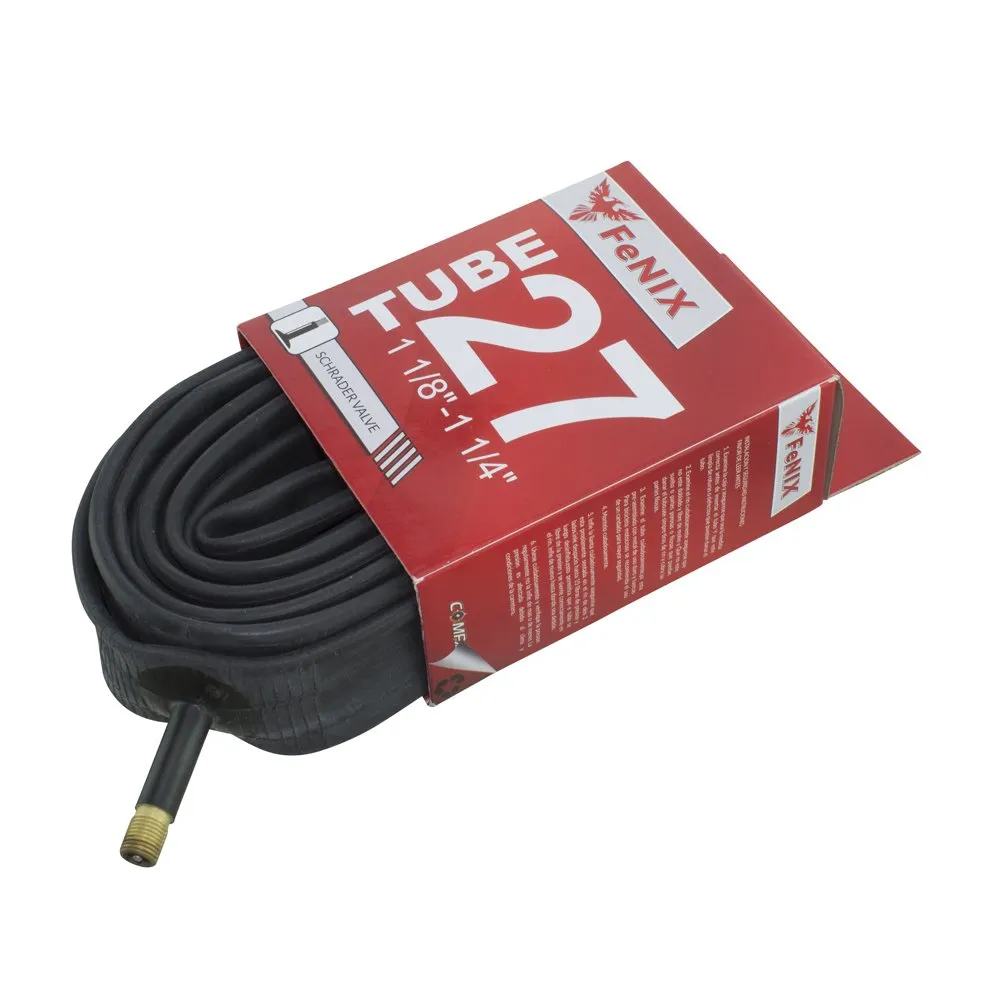 Bicycle Fenix Tube 27' x 1 1/8'-1 1/4' 33mm Schrader Valve for Mountain and Cruiser Bikes