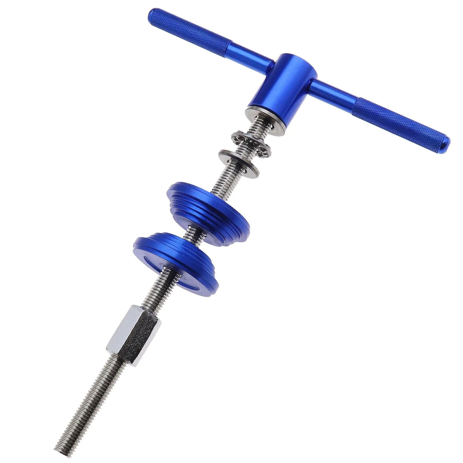 Bicycle Headset and Bottom Bracket Installation Tool Set - Durable Stainless Steel, Blue/Silver