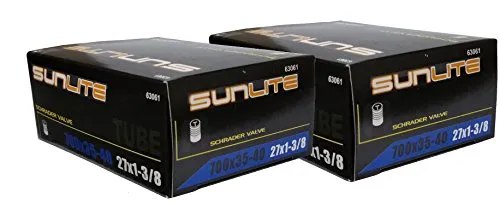 Bicycle Inner Tube 700 x 35-40 (27 x 1-3/8) with 32mm Schrader Valve - Sunlite Brand