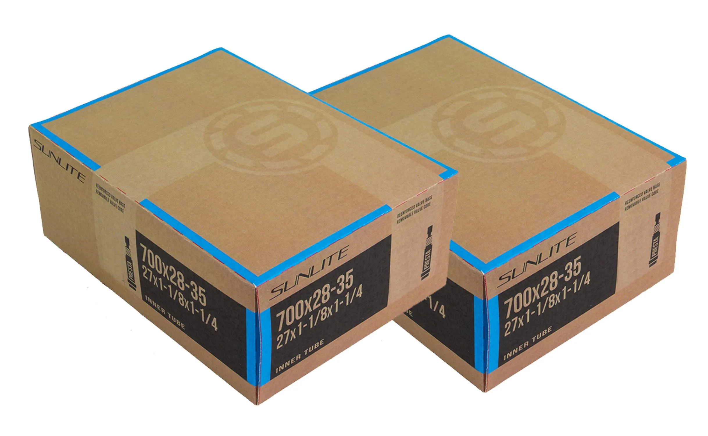Bicycle Inner Tube 700c x 28-35, Presta Valve 60mm - 2 Pack High-Quality Replacement Tubes