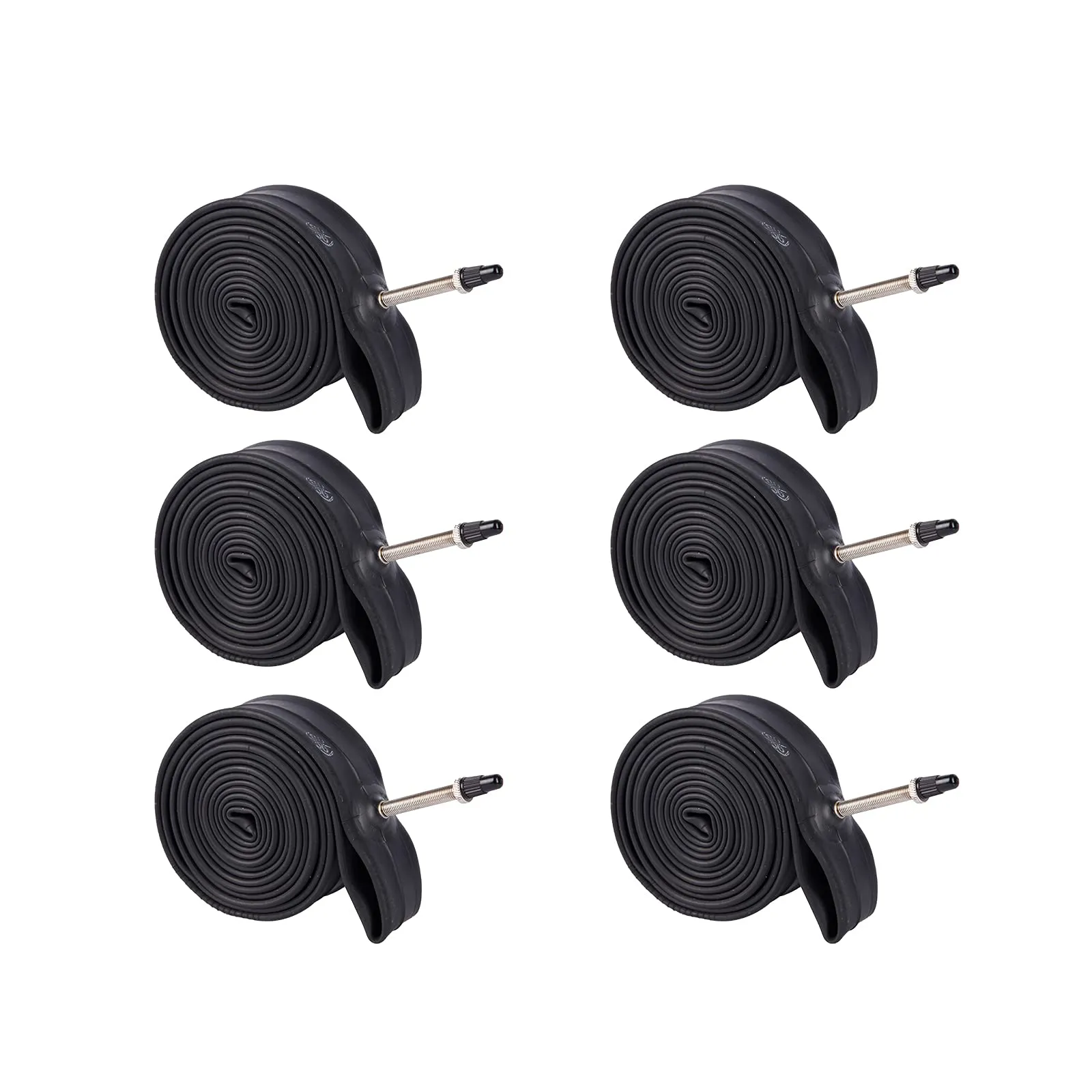 Bicycle Inner Tube 700x18-25/25-32/35-45, 6 Pack Presta Valve 48mm & 60mm, High-Quality Rubber
