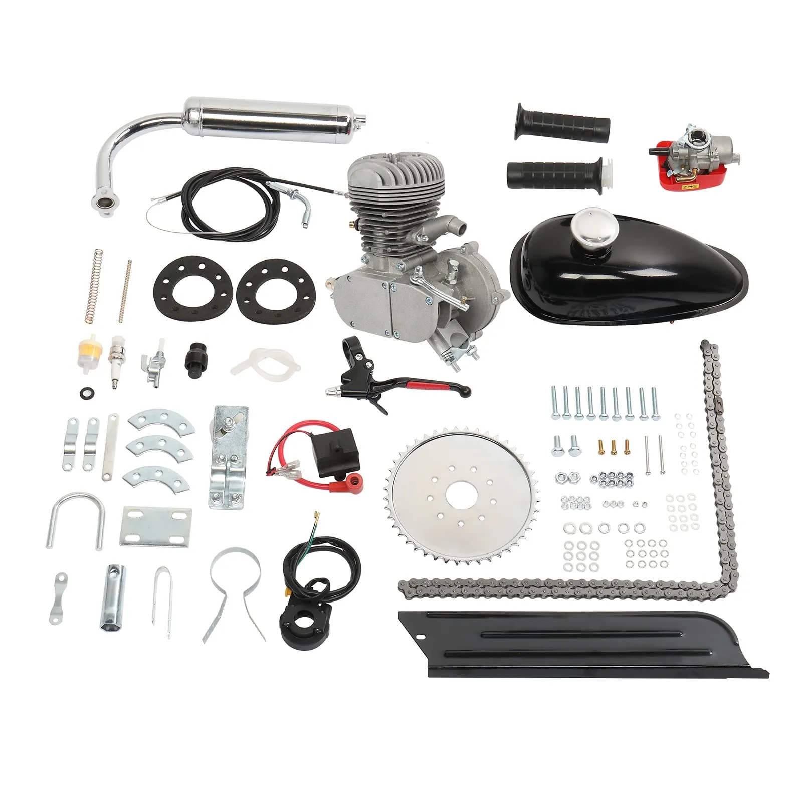 Bicycle Motor Kit 100cc 2 Stroke Gas Engine for 26' & 28' V Frame Bicycles - RibasuBB