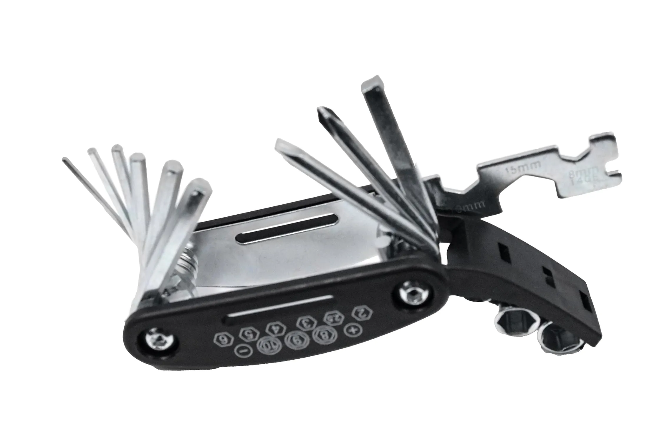 Bicycle Repair Kit 13 in 1 Portable Tool Set for Road & Mountain Bikes - Durable Black TXDIWWZ