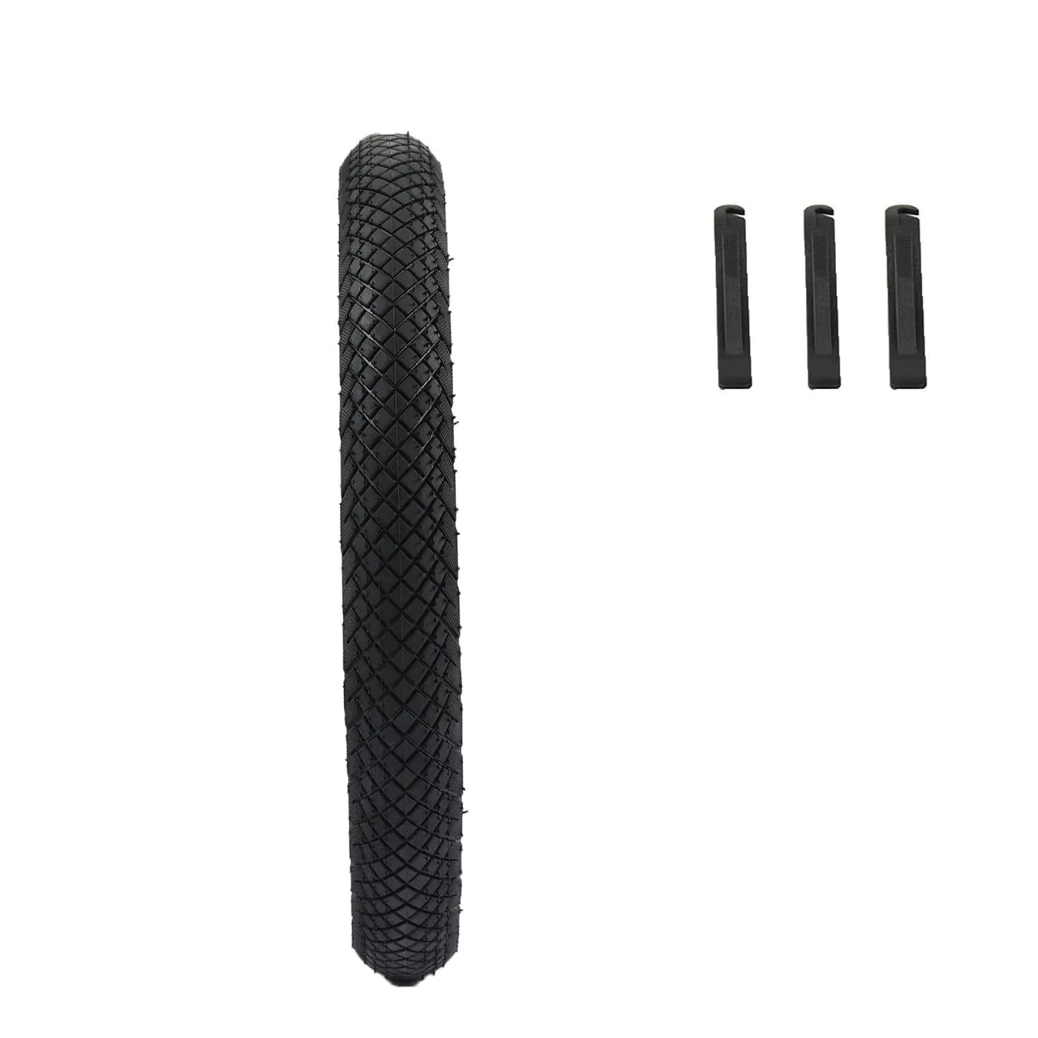 Bicycle Replacement Tires with Levers for BMX, Folding, Road Bikes - Sizes 12/14/16/18/20 x 2.125