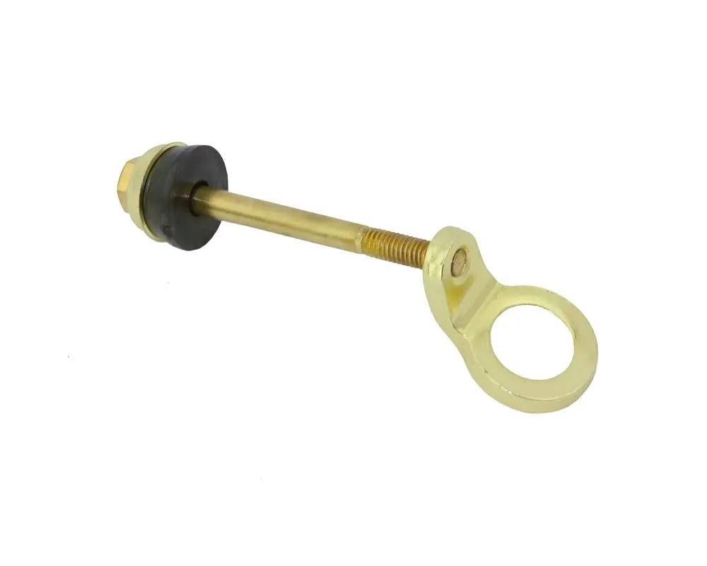 Bicycle Spring Fork Replacement Bolt & Ring - 115mm x 9mm for 12' to 29' Forks, Chrome & Gold