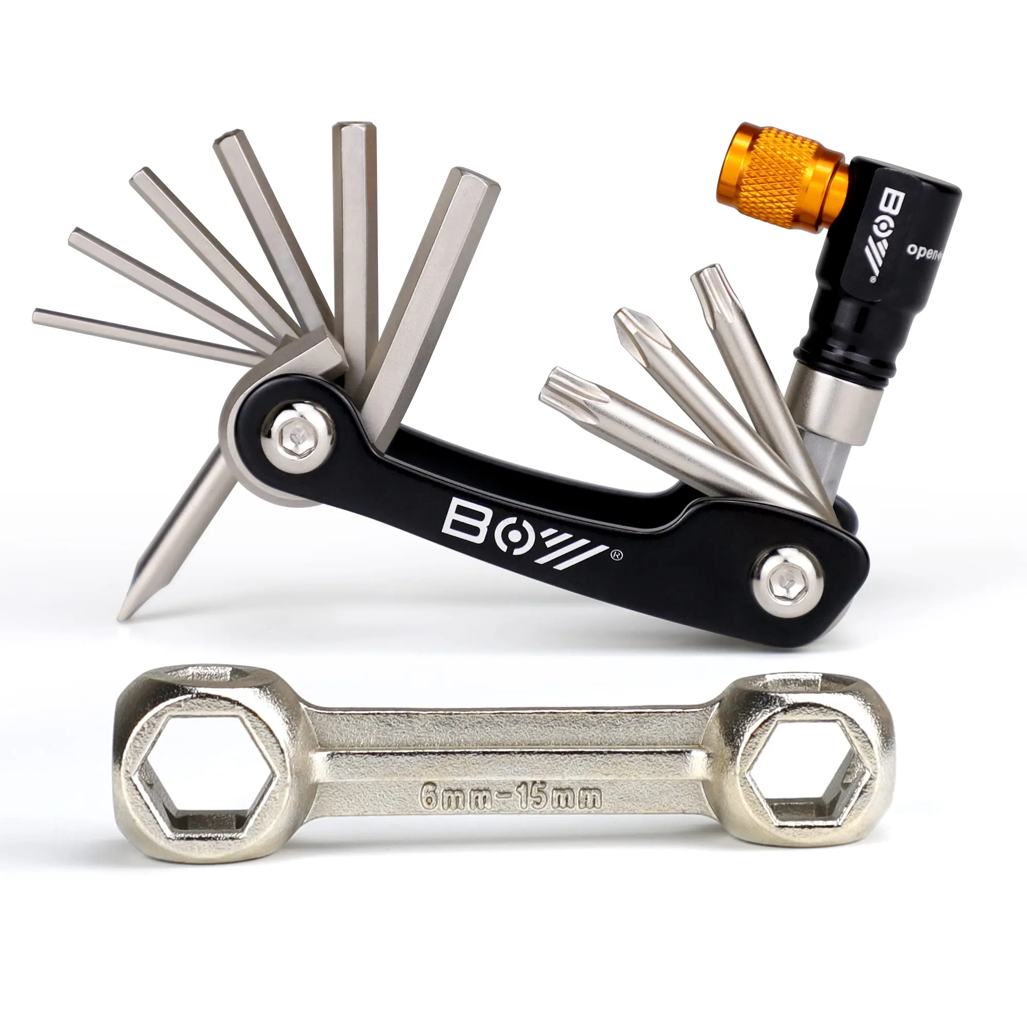Bicycle Tool Kit 12 in 1 CRV Multitool with CO2 Inflator - Essential Bike Repair Kit for Cyclists