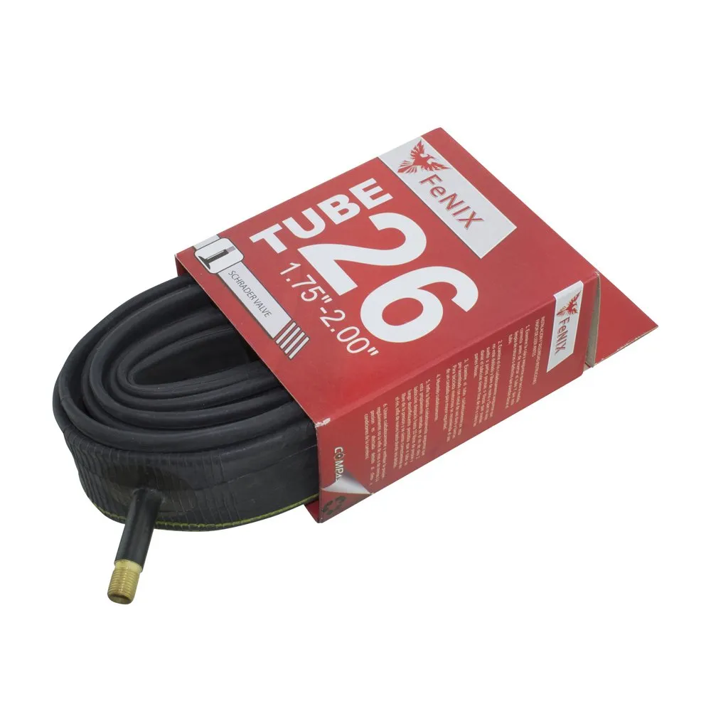 Bicycle Tube 26' x 1.50-1.90' with 32mm Schrader Valve - Fenix Cycles Replacement Inner Tube