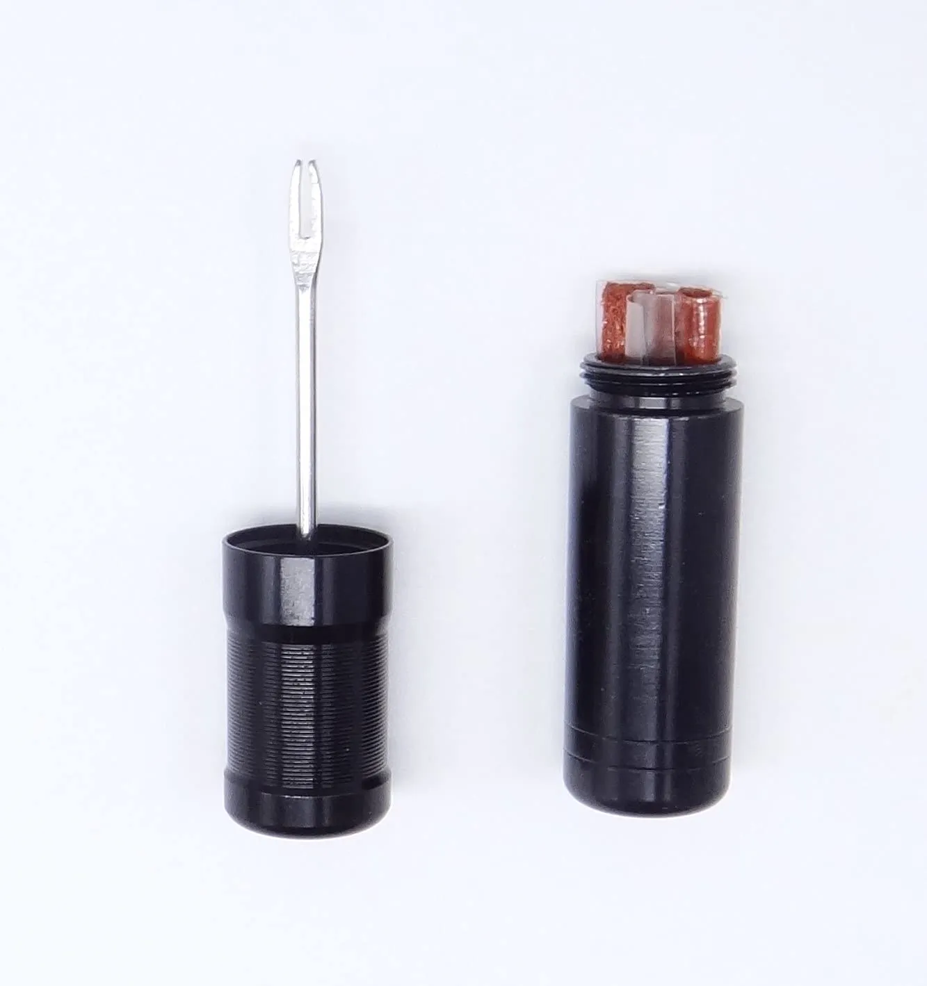 Bicycle Tubeless Tire Plug Repair Kit with Plunger & 5 Vulcanized Rubber Strips