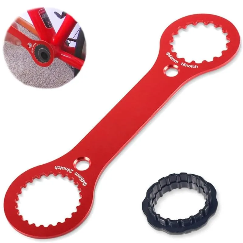 Bike BB Wrench Tool - Multifunctional Bottom Bracket Tool for Shimano, GXP, and Prowheel - Red