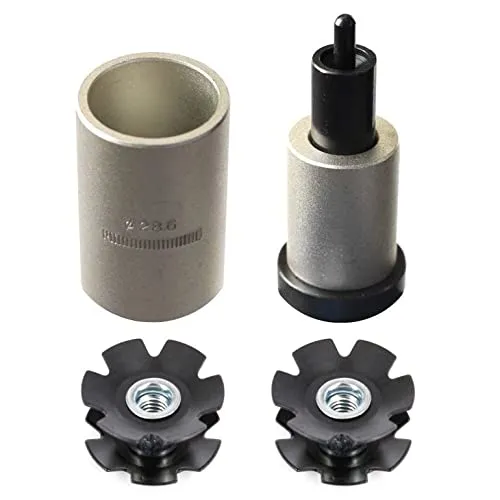 Bike Bicycle Fork Star Nut Installer Tool with 2 Free Nuts - 1-1/8” Compatibility and Quality