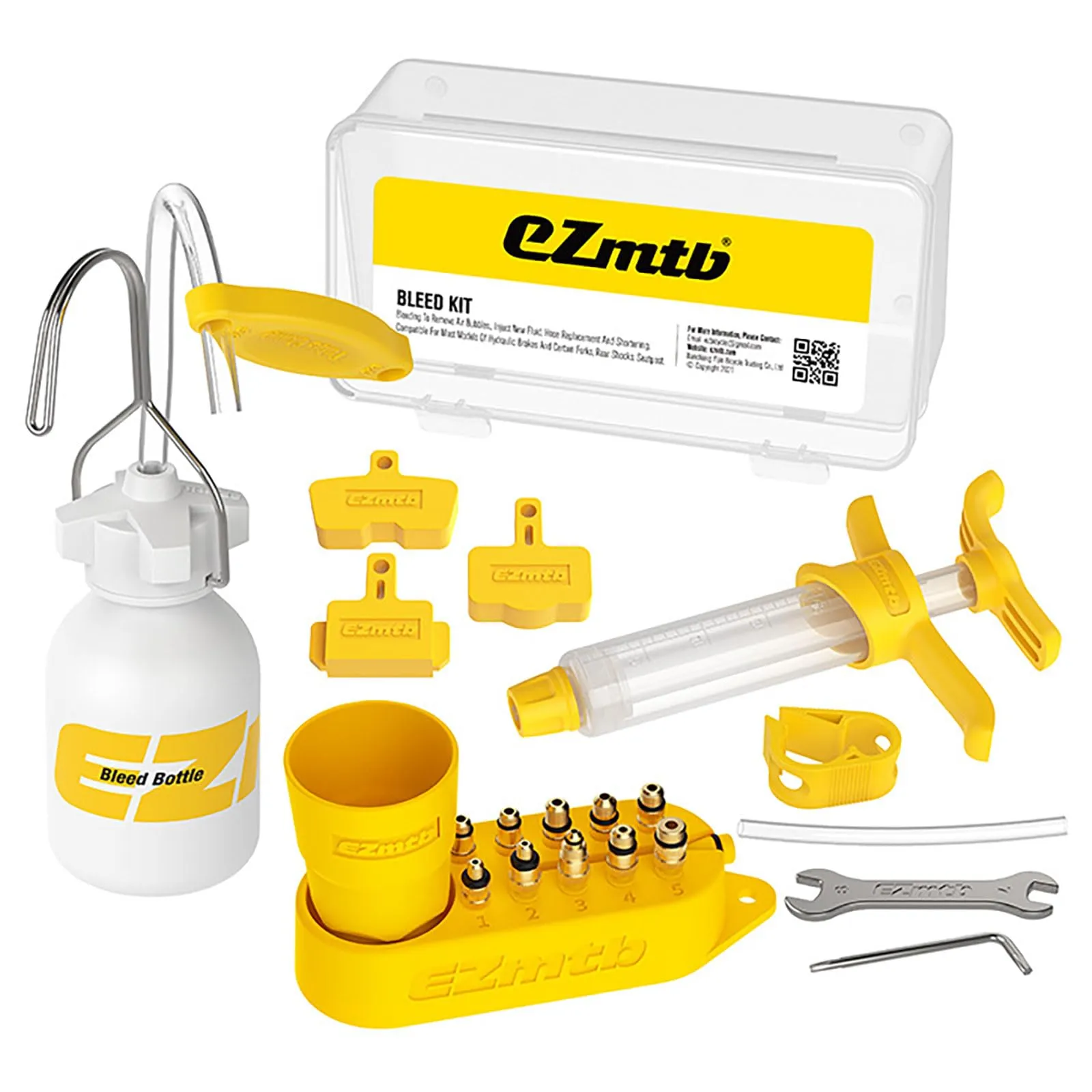Bike Brake Bleed Kit for Shimano, Tektro, Magura, Sram - Complete Hydraulic Brake Repair Tool
