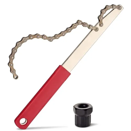 Bike Cassette Removal Tool with Chain Whip and Lockring - Complete Kit for 7-12 Speed Cassettes