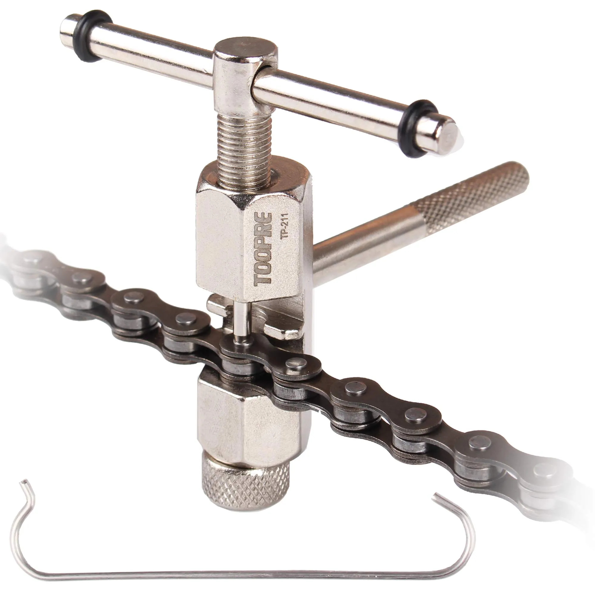 Bike Chain Breaker Tool for Road and Mountain Bikes - Chain Splitter with Hook for Easy Repairs