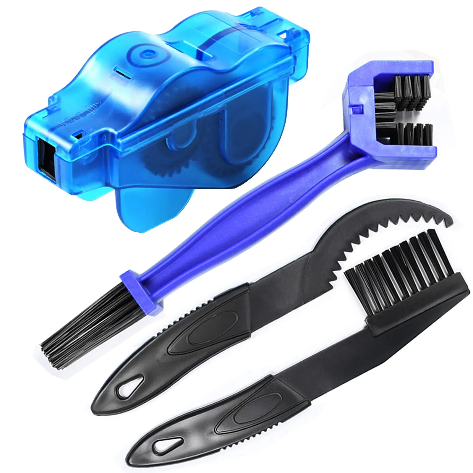 Bike Chain Cleaner Kit - 4-Piece Set for Mountain, Road, BMX Bikes - Easy Clean Tools