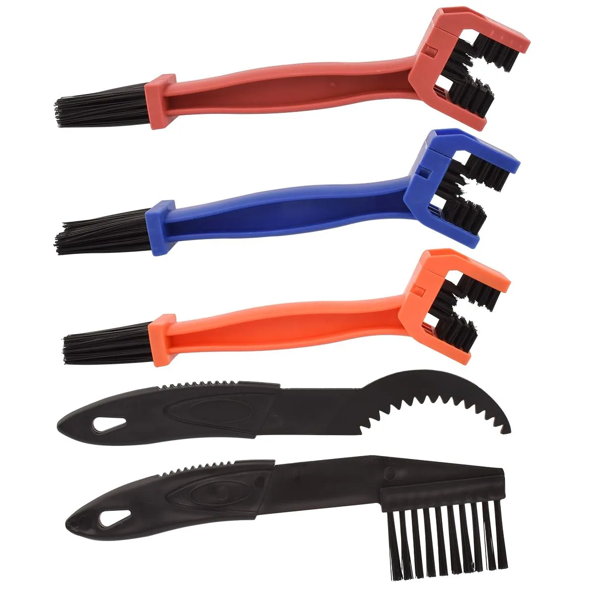Bike Chain Cleaning Tools - HEXJOZEI 10 Inch Brush Set for Motorcycle & Bicycle Maintenance