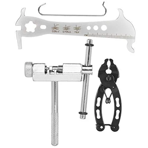 Bike Chain Repair Tool Kit with Stainless Steel Pliers, Cutter, Checker for Mountain & Road Bicycles