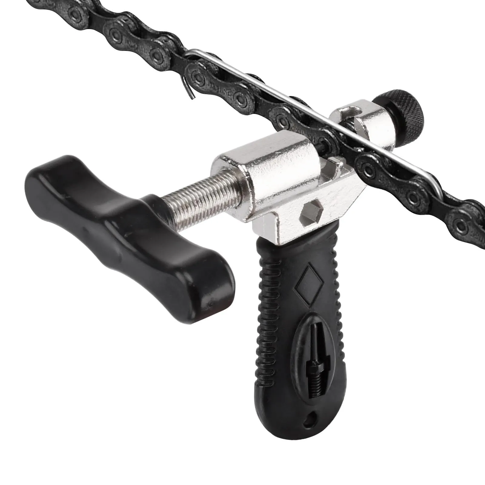 Bike Chain Splitter Tool for 7-10 Speed Chains, Portable Bike Chain Repair Tool (Black)