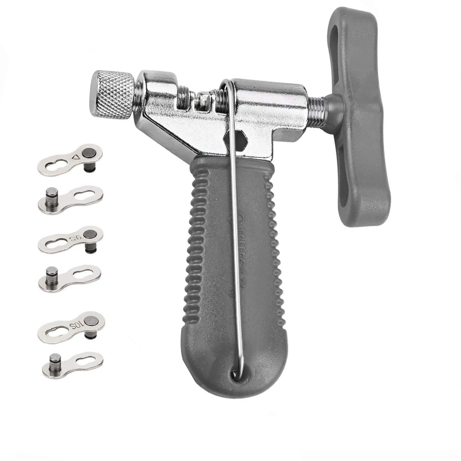 Bike Chain Splitter with 3 Pairs Missing Links - Universal Tool for 7-10 Speed Chain Repair