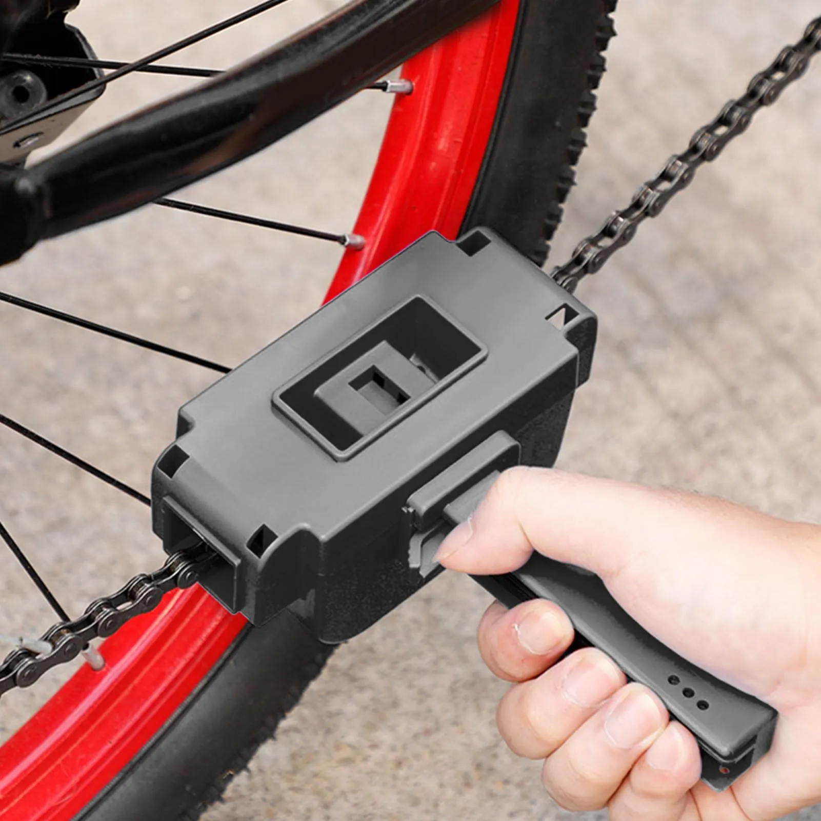 Bike Chain Washer - Efficient Cleaning Tool for Mountain & Road Bikes - Durable & Multifunctional (Black)