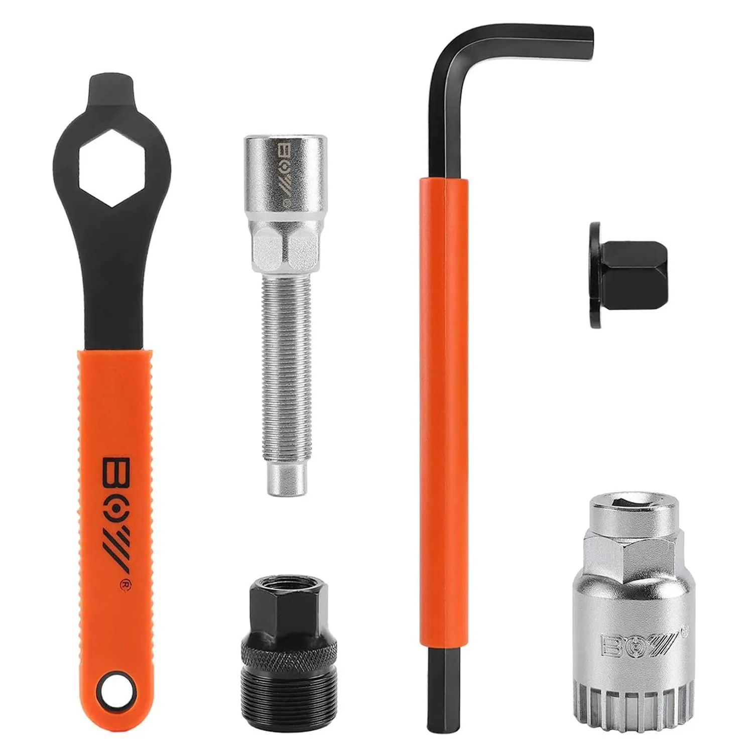 Bike Crank Puller Tool Kit with Bottom Bracket Remover for 7-12 Speed MTB and Road Bikes