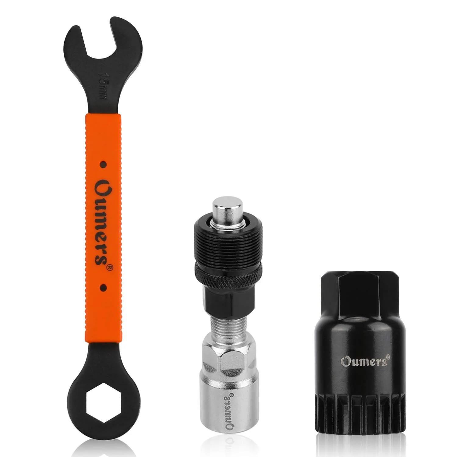 Bike Crank Puller Tool Set - Crank Extractor & Bottom Bracket Remover, 16mm/15mm Spanner Wrench