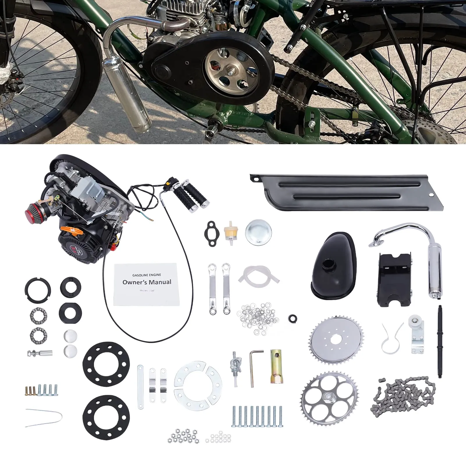 Bike Engine Kit 4-Stroke 3HP 100CC - Complete Motorized Bicycle Conversion Kit