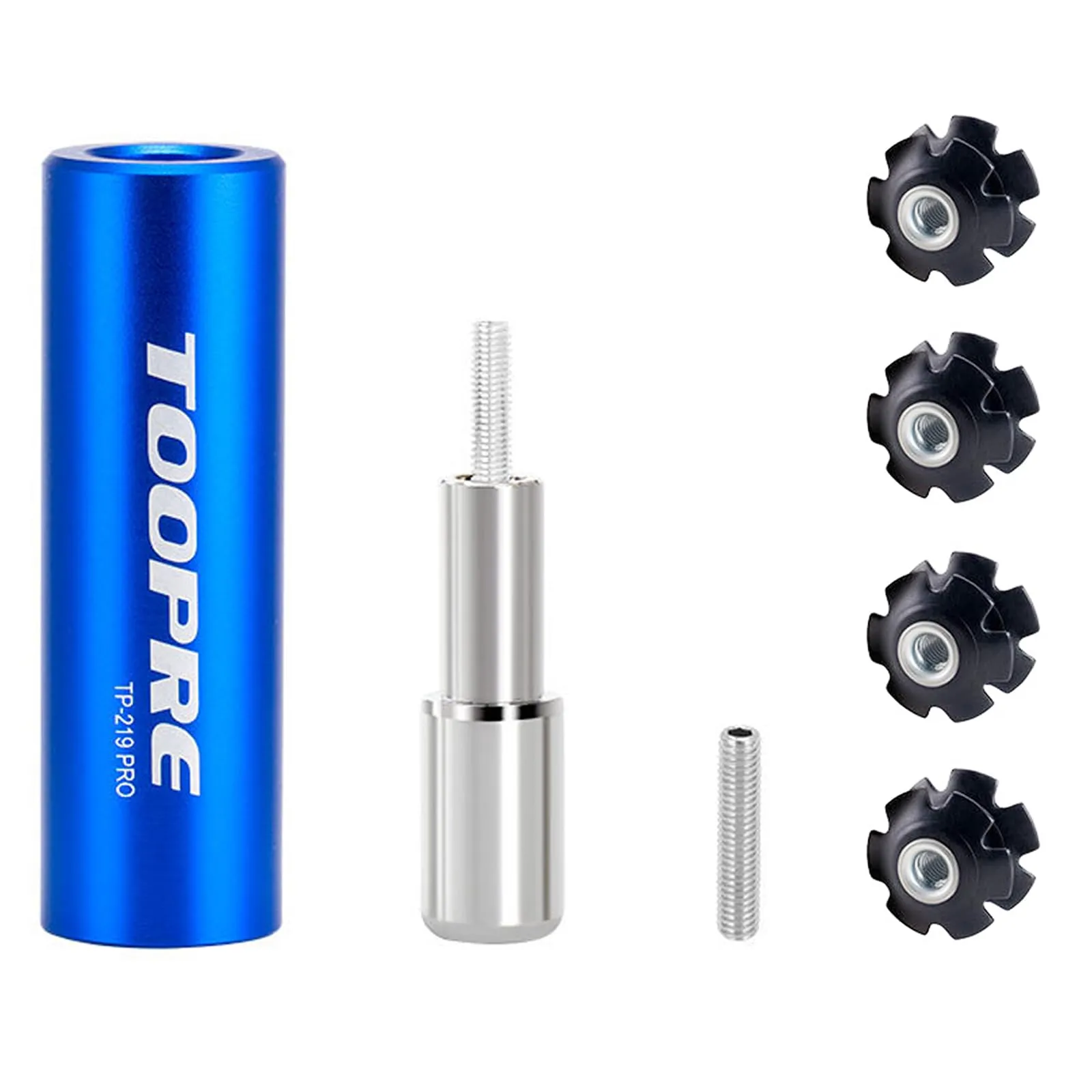Bike Fork Star Nut Tool Set - 4 Star Nuts & 2 Screws for 1-1/8' Fork Tubes, High-Quality Steel