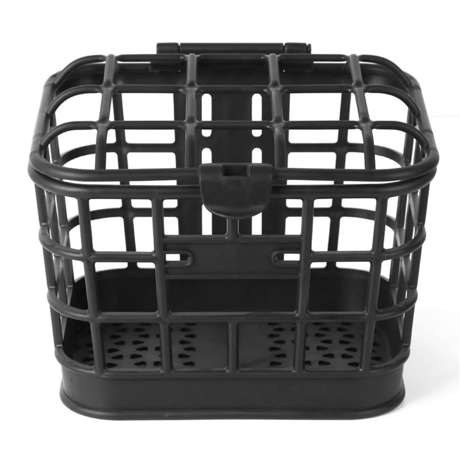 Bike Front Basket Large Capacity Detachable Black PC Material for Electric Bikes