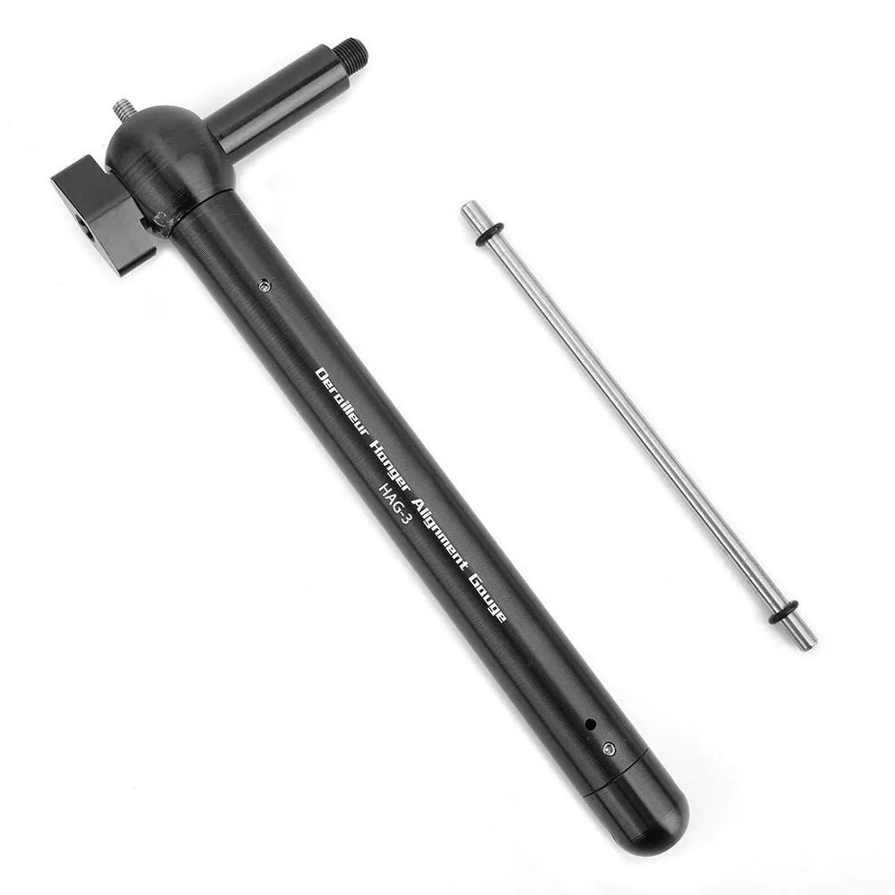 Bike Hanger Alignment Tool - Telescopic Derailleur Hanger Alignment Gauge for Mountain & Road Bikes (Black)