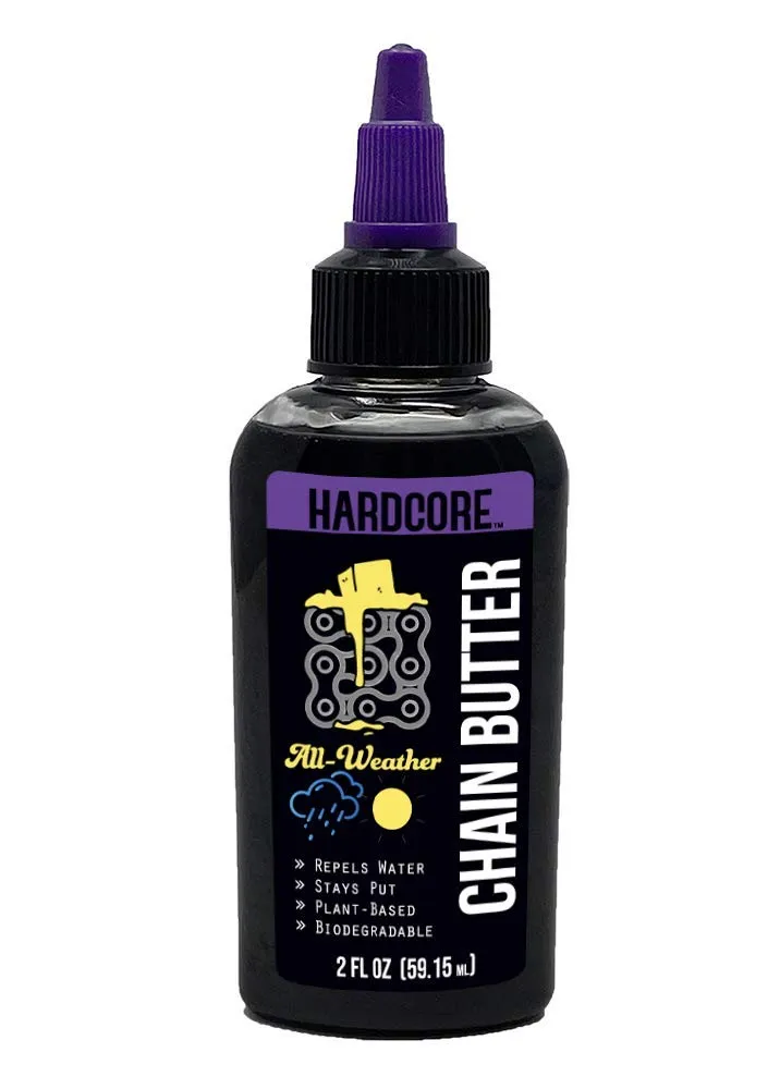Bike Hardcore Chain Butter All-Weather Lube - 2oz Eco-Friendly, Versatile, Long-Lasting Protection