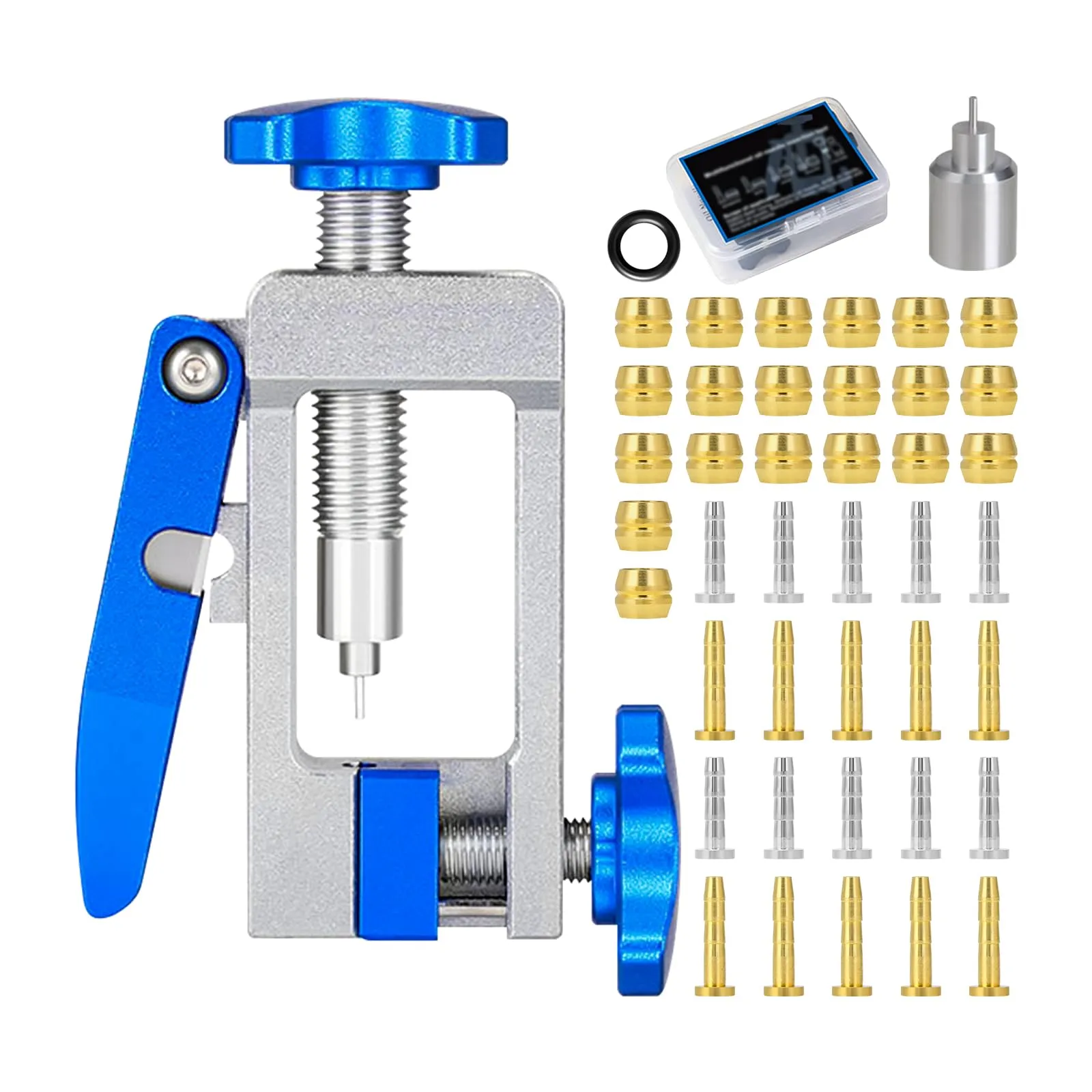 Bike Hydraulic Brake Kit for Mountain Biking, Easy Install, Durable Aluminum & Copper Components