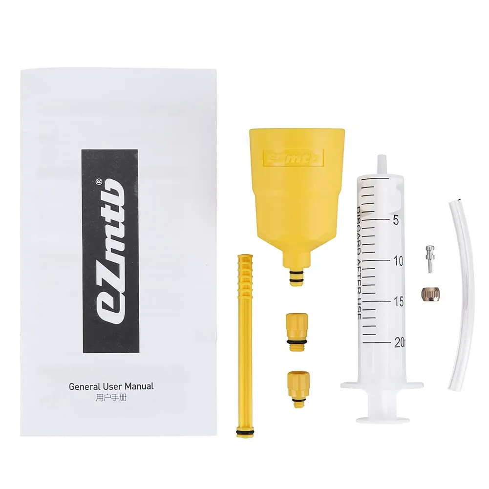 Bike Hydraulic Disc Brake Bleed Tool Kit for Shimano MTB - Funnel, Syringe, Adapters Included