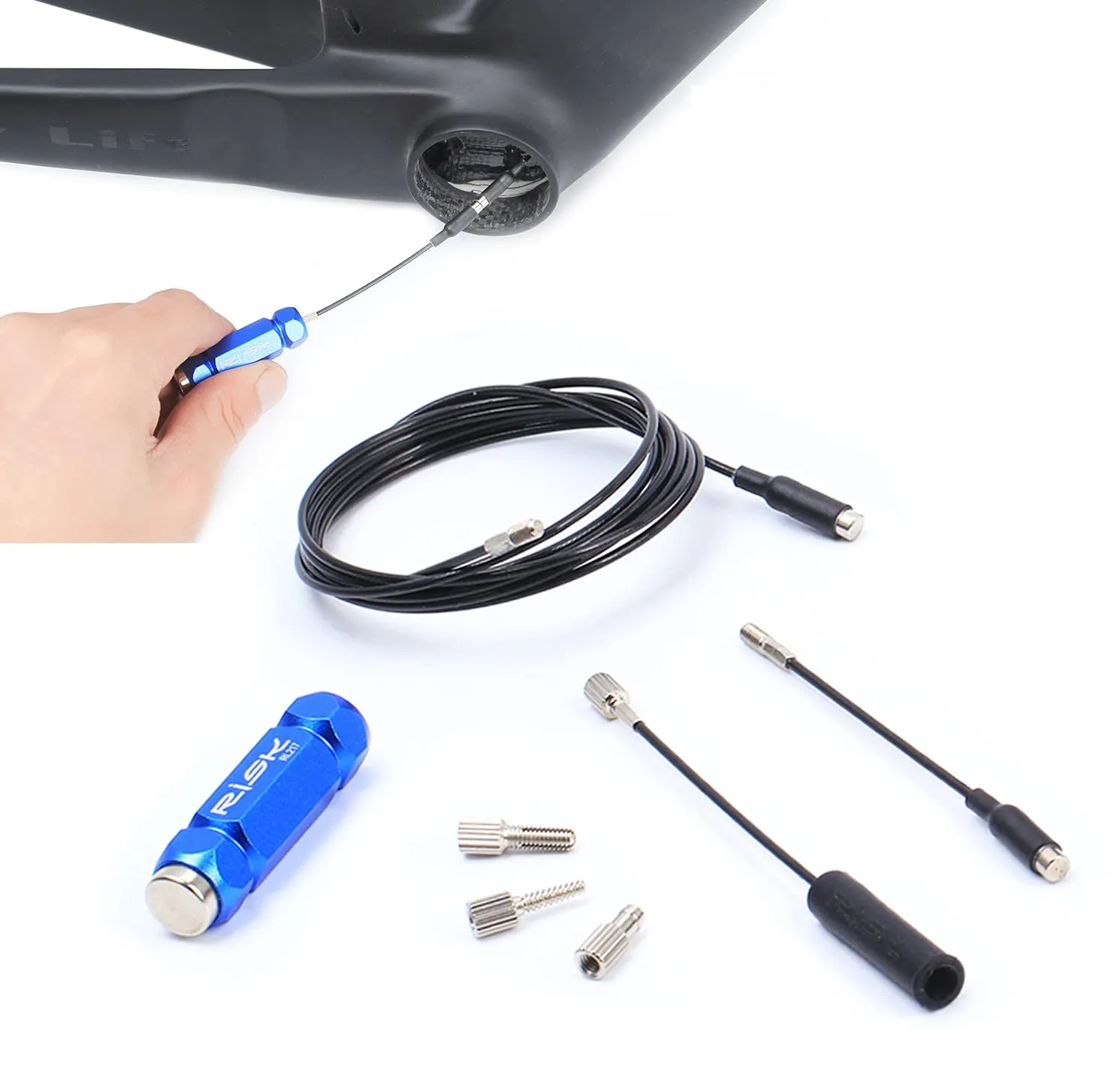 Bike Internal Cable Routing Tool Kit for 4-5.5mm Housing, Hydraulic Hose & DI2 E-Tube
