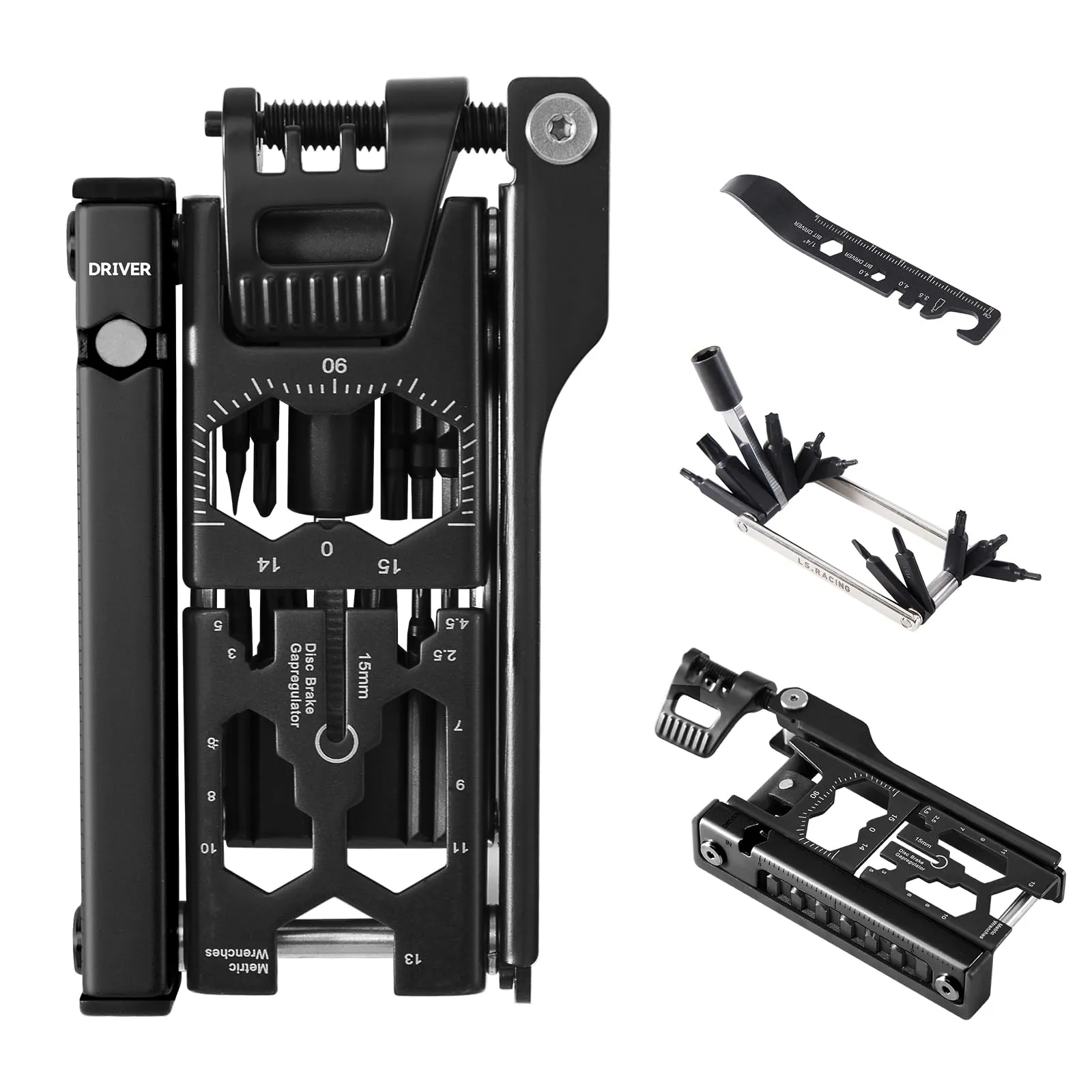 Bike Multi Tool 38 in 1 - Portable Repair Kit with Chain Levers, Hex Wrenches for Cyclists