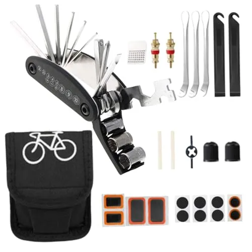Bike Multi Tool Repair Kit 16 in 1 with Storage Bag for Mountain and Road Bicycles
