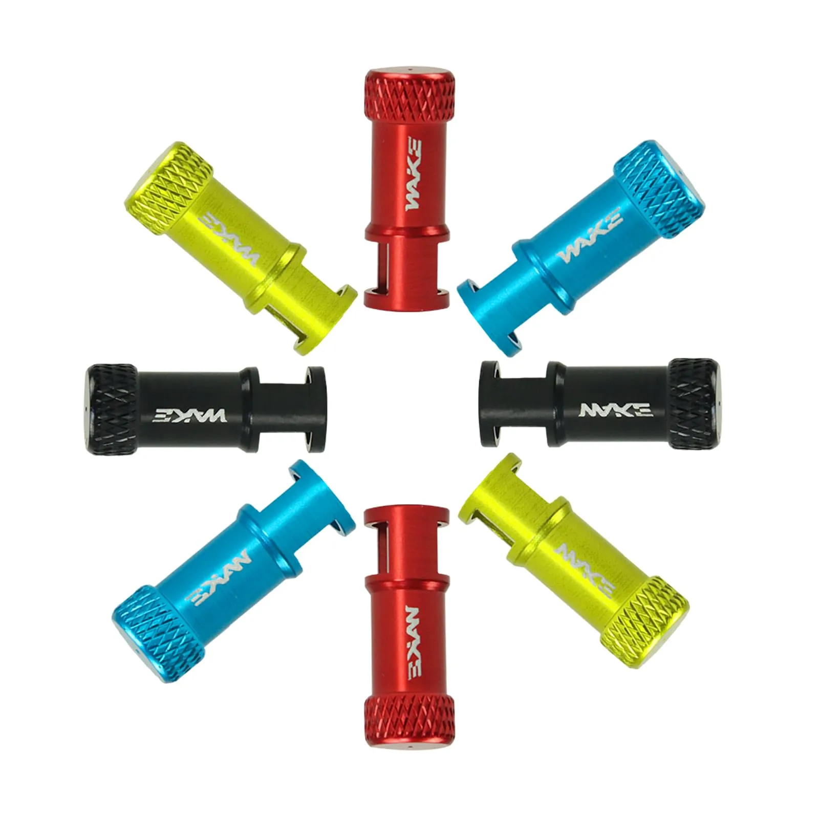 Bike Presta Valve Cap Set - FOMTOR Aluminum 2-in-1 Covers with Valve Core Remover - 4 or 8 Pack