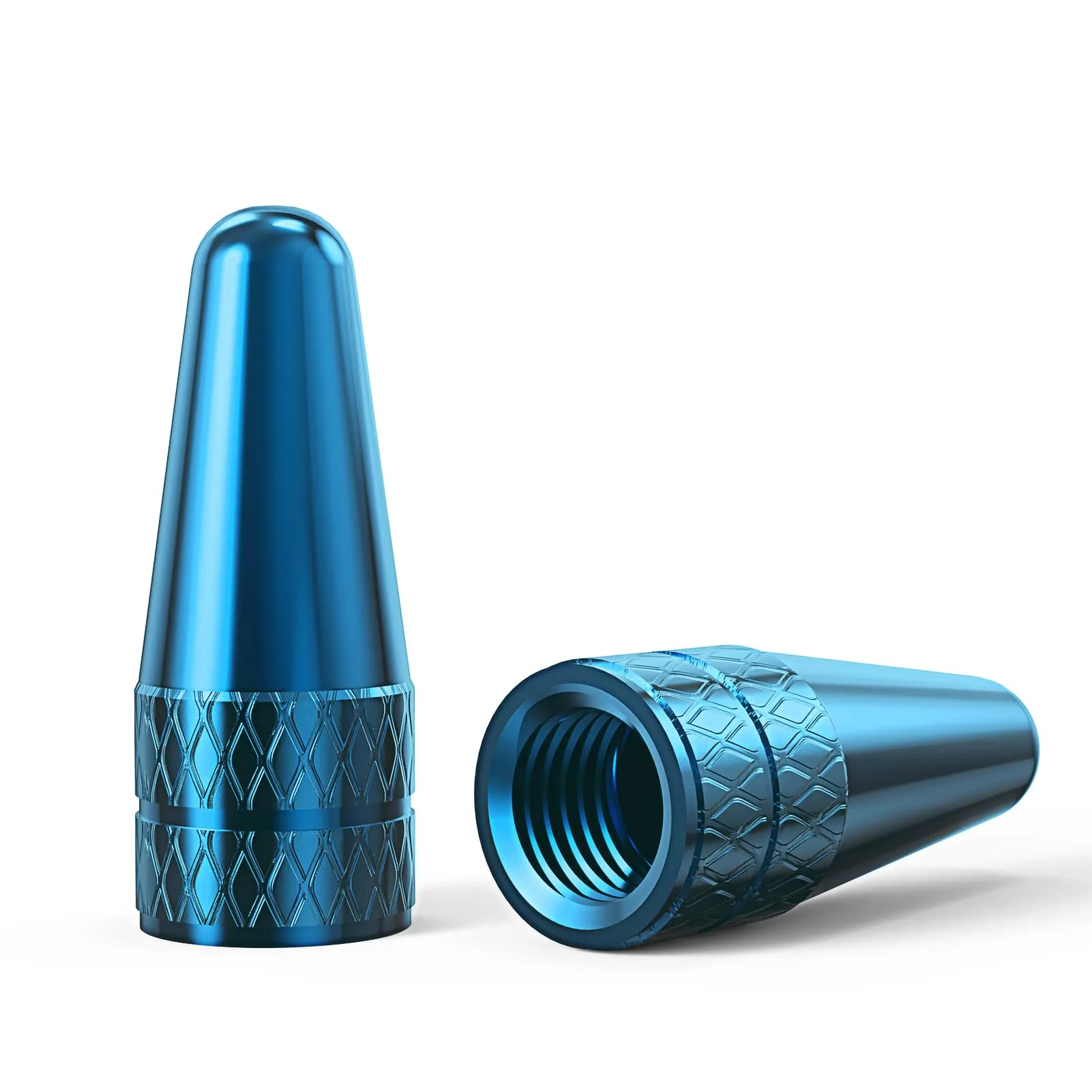 Bike Presta Valve Caps - Sky Blue (2 Pack) - Durable Aluminum, Easy to Install, Universal Fit