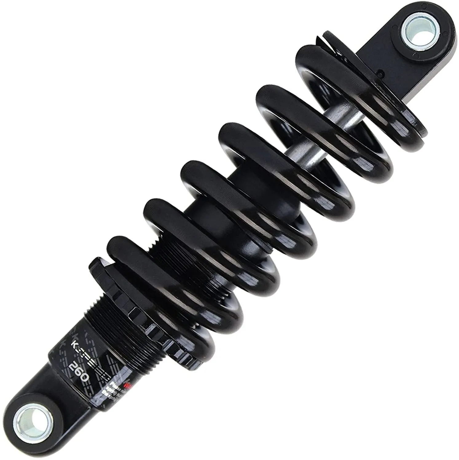 Bike Rear Shock Absorber 125mm/150mm/165mm/190mm for Mountain Electric Bikes - 450lbs, Black