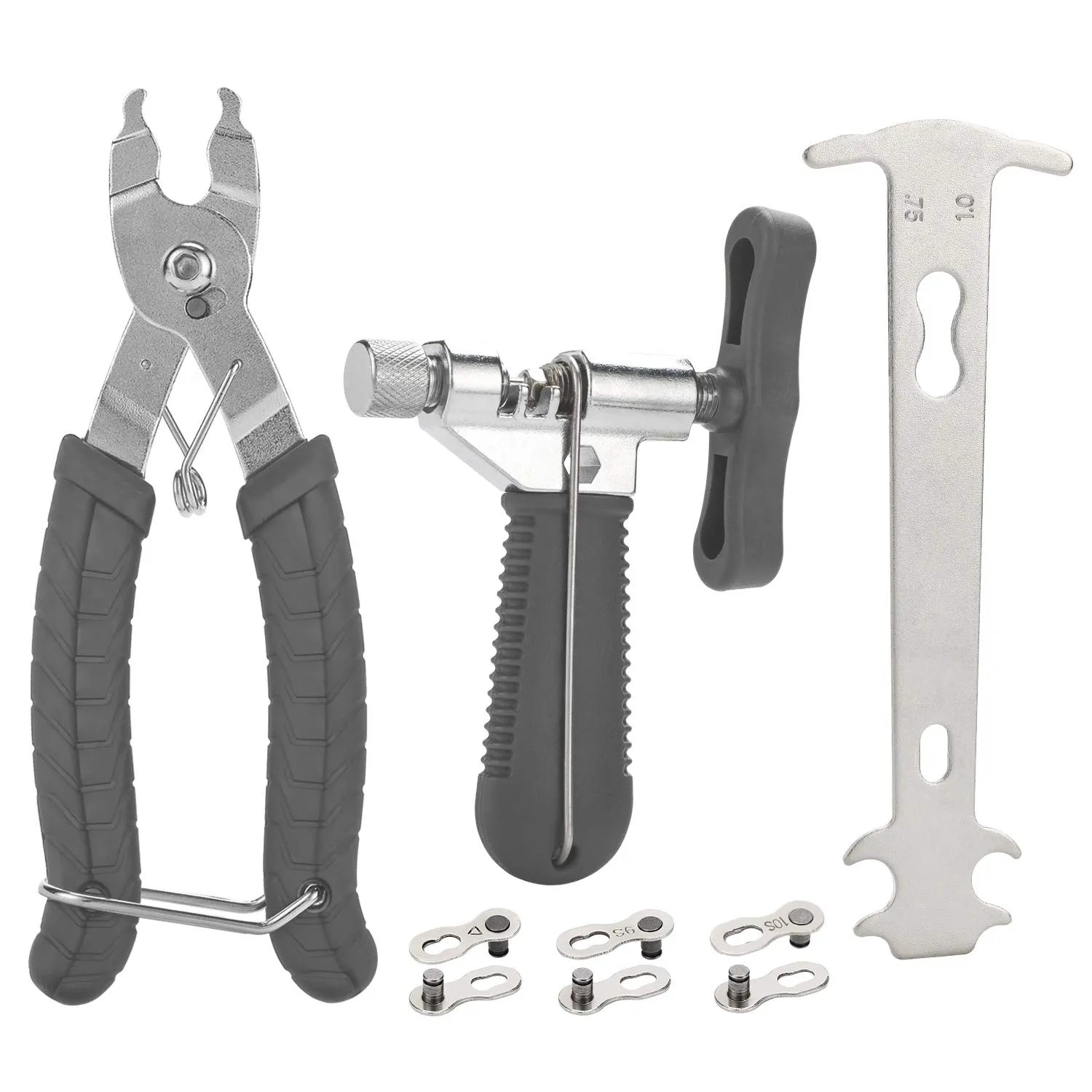 Bike Repair Chain Tool Set with Chain Checker & Link Plier for 7-10 Speed Chains - QKURT