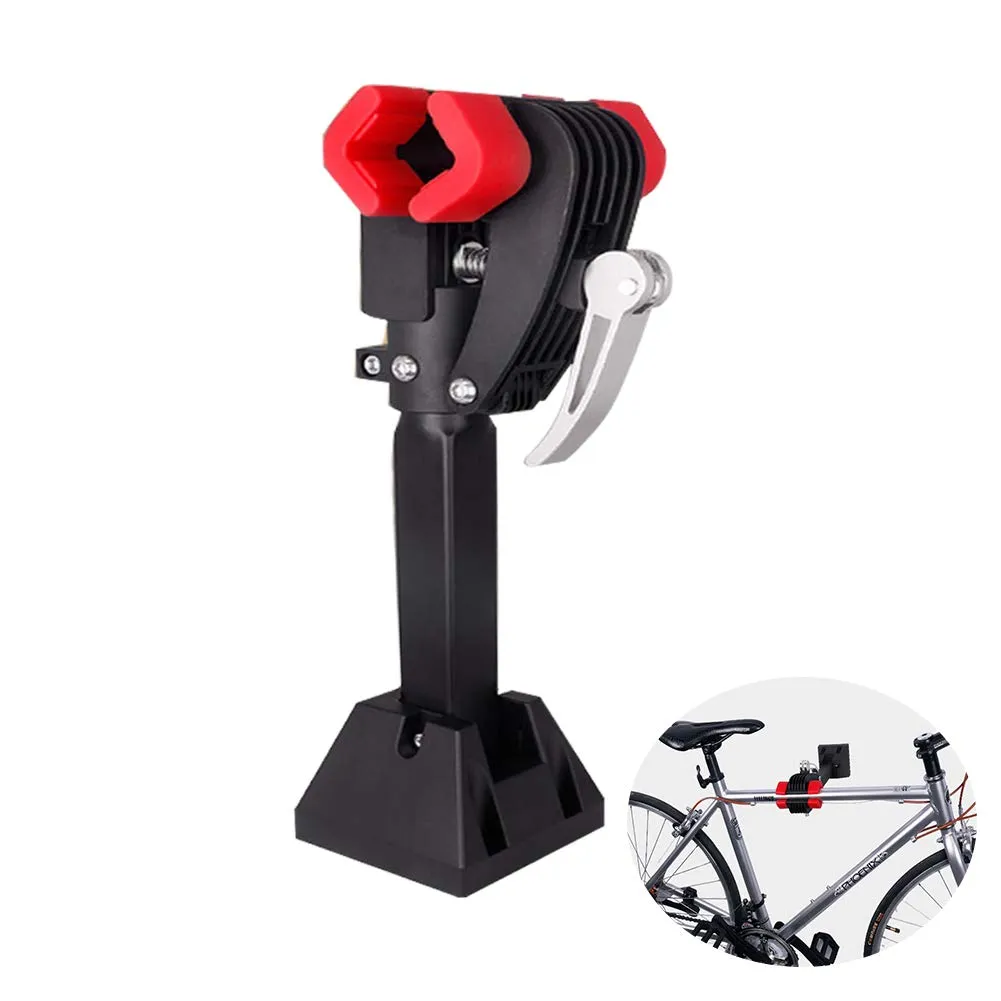 Bike Repair Stand - Foldable Rotatable Wall Mount Workstand for Road and Mountain Bikes