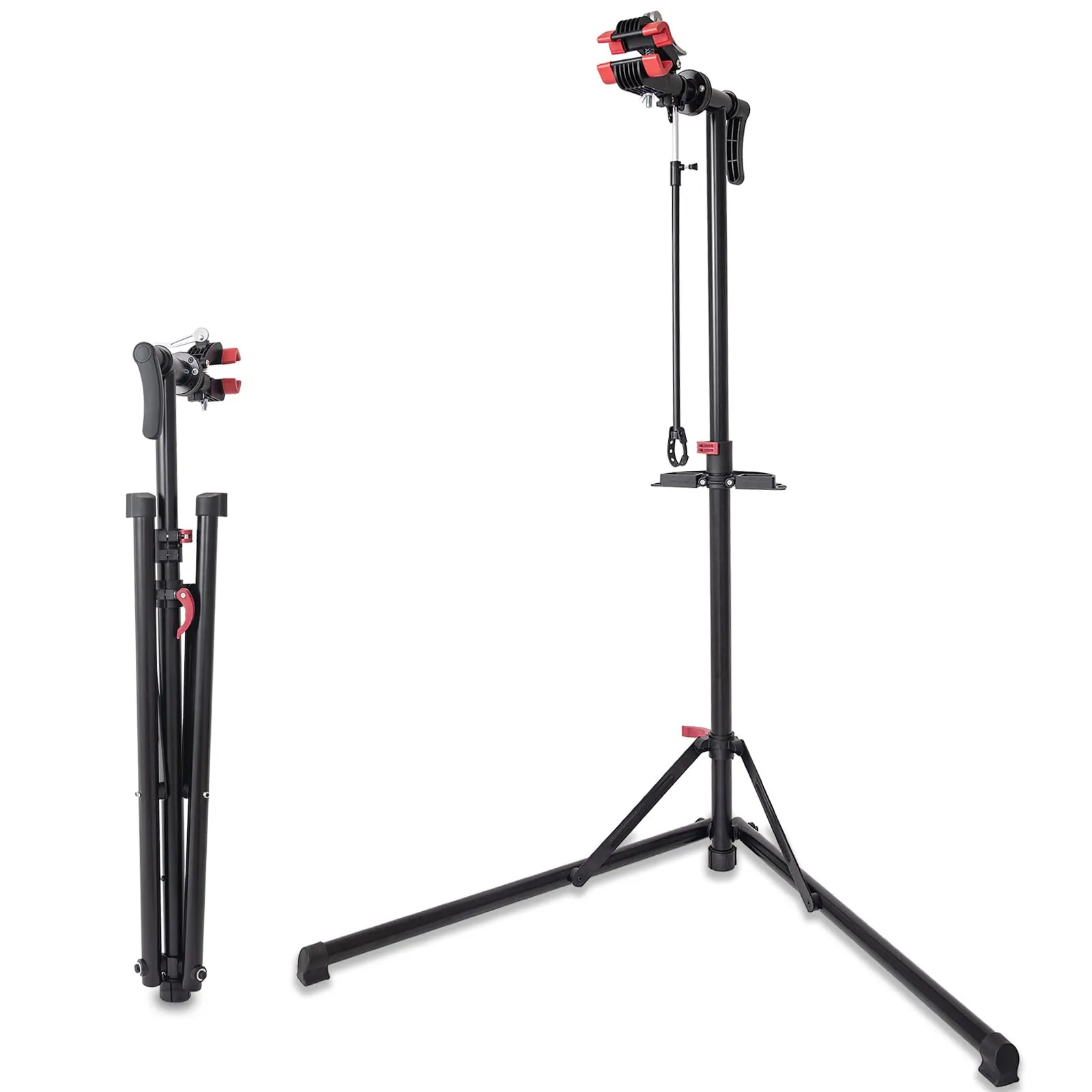Bike Repair Stand - Height Adjustable Portable Workstand for Mountain & Road Bikes - 60 lbs Capacity