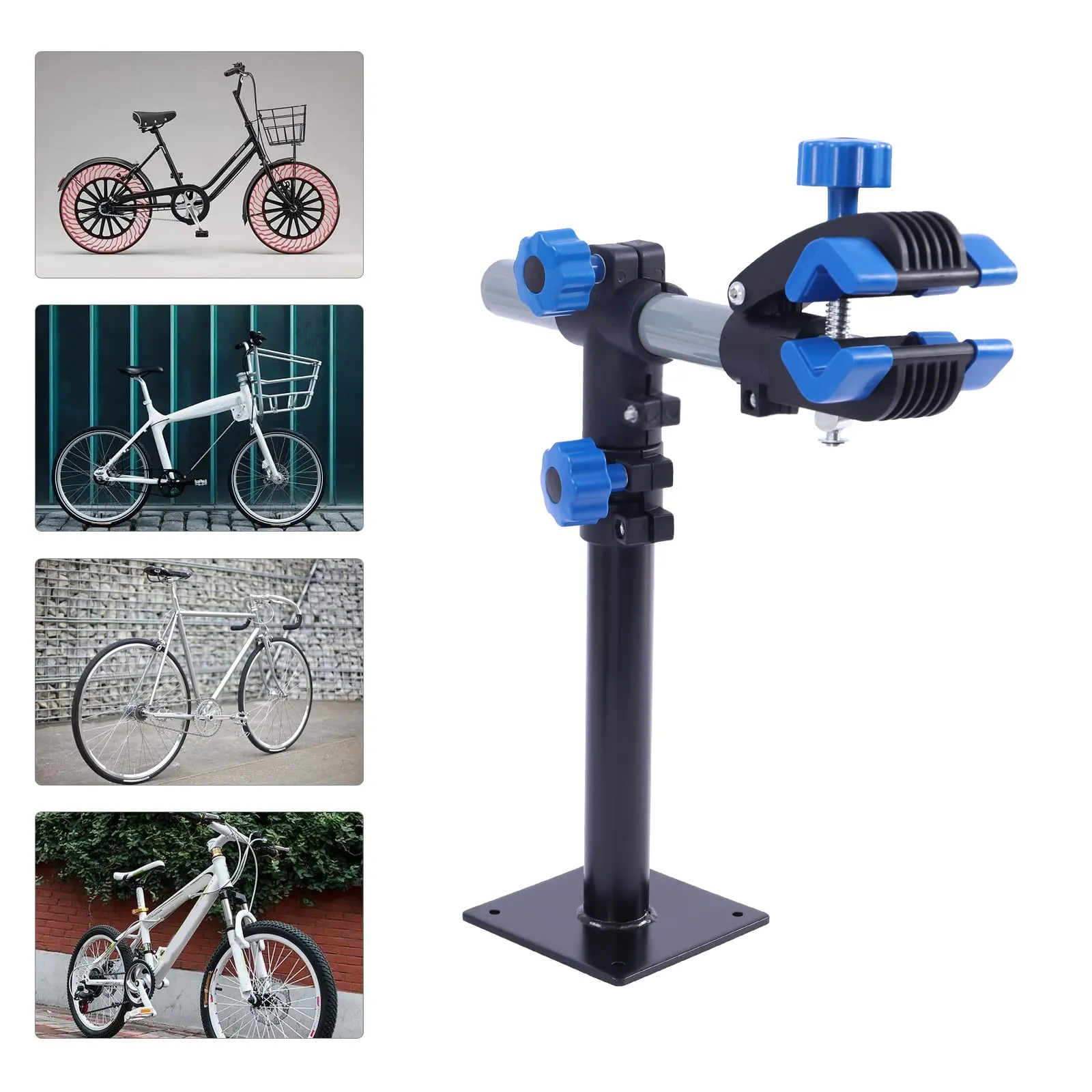 Bike Repair Stand with Adjustable Height, 40kg Load Capacity, Wall-Mounted for All Bike Types