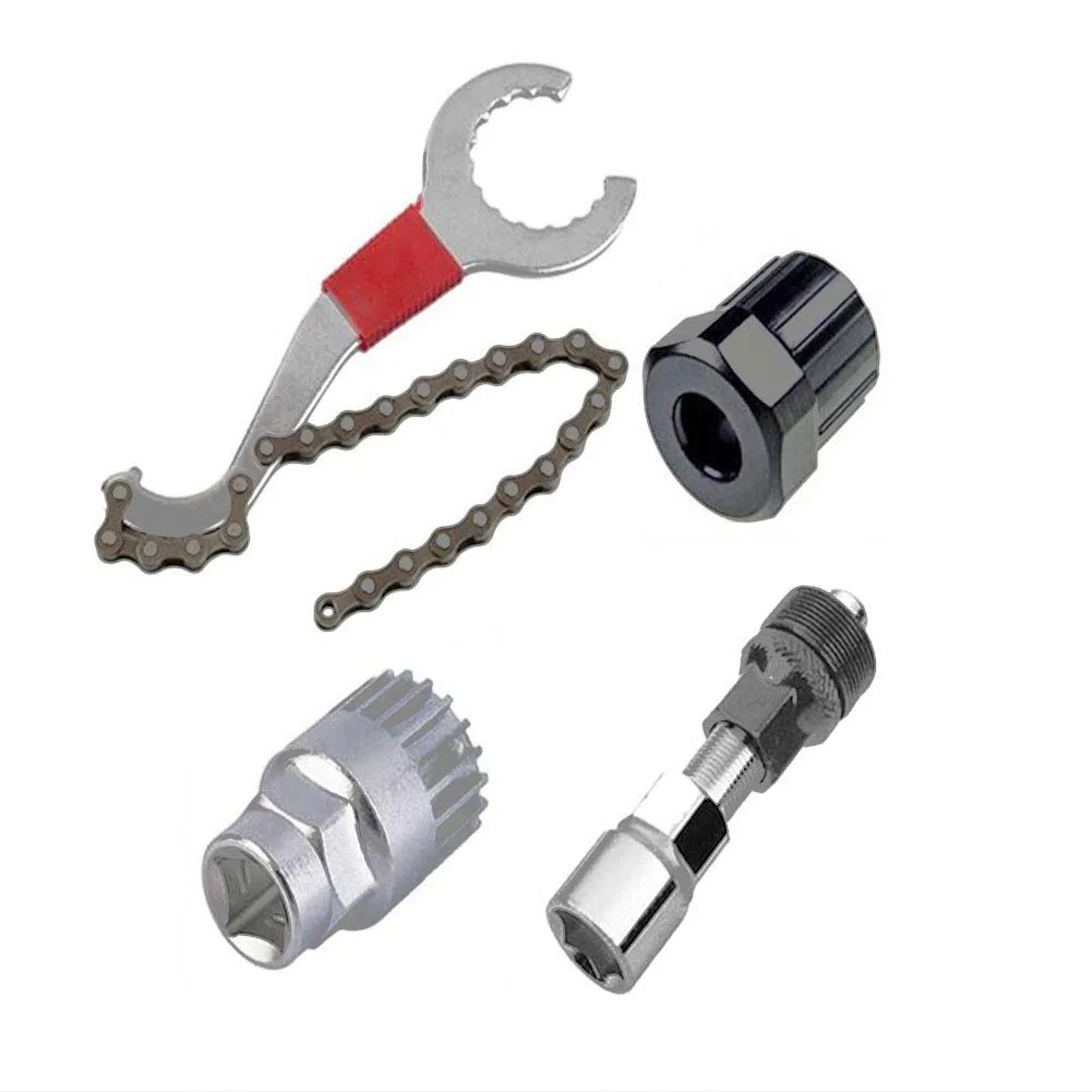 Bike Repair Tool Set - 4 in 1 Pedal Wrench Maintenance Tools for Shimano Cassette Sprocket