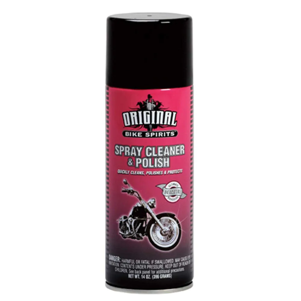 Bike Spirits Spray Cleaner & Polish 14 Oz - Powerful, Fast-Acting, Streak-Free Shine for Bikes