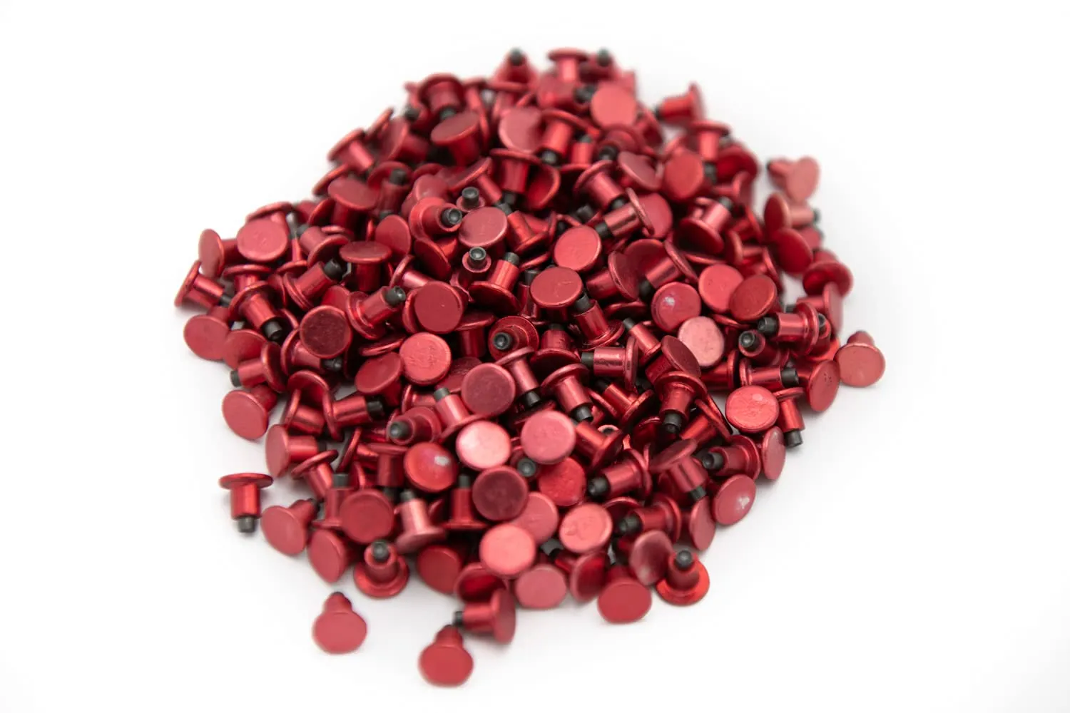 Bike Studs for Fat Bike Tires - Aluminum, Concave Carbide Tip, Anodized Colors, 261pcs