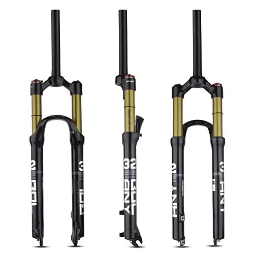 Bike Suspension Fork - BOLANY MTB Alloy Air Fork 26/27.5/29' - Straight/Tapered Steerer, Lockout Options